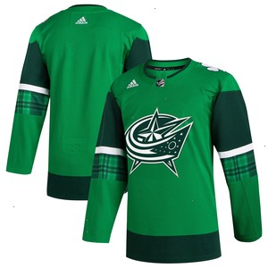  Columbus Blue Jackets adidas 2023 St. Patrick's Day Primegreen Authentic Jersey - Kelly Green